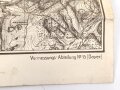 1. Weltkrieg , Verdun und Umgebung"Übersichtskarte mit feindlichern Stellungen nach dem Stande vom 2. August 1915" 62 x 68 cm