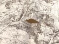 1. Weltkrieg , Verdun und Umgebung"Übersichtskarte mit feindlichern Stellungen nach dem Stande vom 2. August 1915" 62 x 68 cm