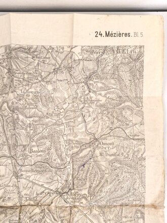 1. Weltkrieg "24. Mezieres. Bl. 5" 74 x 94 cm