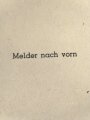 Dekorativer Druck aus der Zeit des zweiten Weltkrieges "Melder nach vorn" Maße: 24,5 x 30,5 cm
