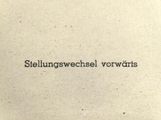 Dekorativer Druck aus der Zeit des zweiten Weltkrieges "Stellungswechsel vorwärts" Maße: 24,5 x 30,5 cm