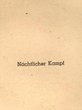 Dekorativer Druck aus der Zeit des zweiten Weltkrieges "Nächtlicher Kampf" Maße: 24,5 x 30,5 cm