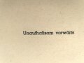 Dekorativer Druck aus der Zeit des zweiten Weltkrieges "Unaufhaltsam vorwärts" Maße: 24,5 x 30,5 cm