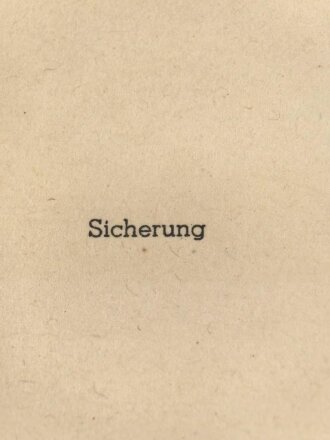 Dekorativer Druck aus der Zeit des zweiten Weltkrieges "Sicherung" Maße: 24,5 x 30,5 cm