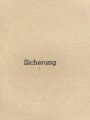 Dekorativer Druck aus der Zeit des zweiten Weltkrieges "Sicherung" Maße: 24,5 x 30,5 cm