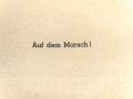 Dekorativer Druck aus der Zeit des zweiten Weltkrieges "Auf den Marsch!" Maße: 24,5 x 30,5 cm