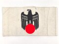 Armbinde für Zivilangestellte der Wehrmacht, dazu ein Foto