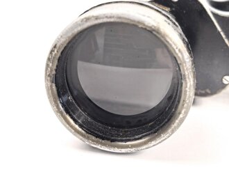 Dienstglas 10 x 50 Wehrmacht. Hersteller beh. Klare Durchsicht, Strichplatte rechts deutlich. verstellring schwer gängig