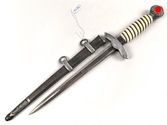 Dolch für Offiziere der Luftwaffe. Saubere Klinge von Hörster Solingen. Zusammengehörig, guter Gesamtzustand