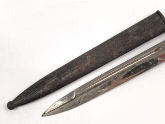 Extraseitengewehr KS98 für Angehörige des Heeres mit Klingenätzung. Hersteller Eickhorn Solingen. Klinge in gutem Zustand, sonst eher bescheiden