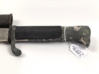 Extraseitengewehr KS98 für Angehörige des Heeres mit Klingenätzung. Hersteller Eickhorn Solingen. Klinge in gutem Zustand, sonst eher bescheiden