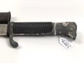 Extraseitengewehr KS98 für Angehörige des Heeres mit Klingenätzung. Hersteller Eickhorn Solingen. Klinge in gutem Zustand, sonst eher bescheiden
