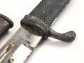 Extraseitengewehr KS98 für Angehörige des Heeres mit Klingenätzung. Hersteller Eickhorn Solingen. Klinge in gutem Zustand, sonst eher bescheiden
