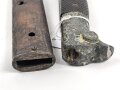 Extraseitengewehr KS98 für Angehörige des Heeres mit Klingenätzung. Hersteller Eickhorn Solingen. Klinge in gutem Zustand, sonst eher bescheiden