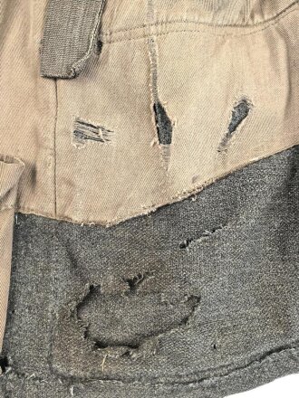 Heer, Feldbluse für Mannschaften Modell 1943. Stark getragenes Stück, die Kragenspiegel original vernäht