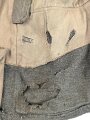 Heer, Feldbluse für Mannschaften Modell 1943. Stark getragenes Stück, die Kragenspiegel original vernäht
