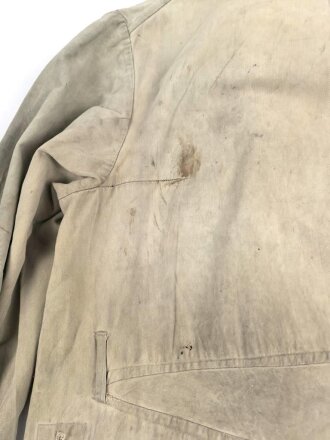 Arbeitskombi Wehrmacht, keinerlei Stempelung erkennbar, stark getragenes Stück