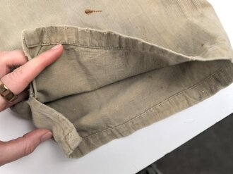 Arbeitskombi Wehrmacht, keinerlei Stempelung erkennbar, stark getragenes Stück
