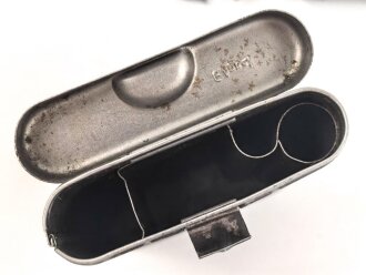RG 34, Reinigungsgerät 34  für Kaliber 22 Wehrsportkarabiner. Hersteller G.Appel, späte Kette aus Zink, Luftwaffenblauer Originallack