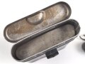 RG 34, Reinigungsgerät 34  für Kaliber 22 Wehrsportkarabiner. Hersteller G.Appel, späte Kette aus Zink, Luftwaffenblauer Originallack