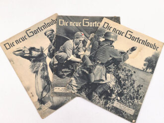 Drei Ausgaben " Die neue Gartenlaube" Einmal Titelblatt 8cm Granatwerfer 34
