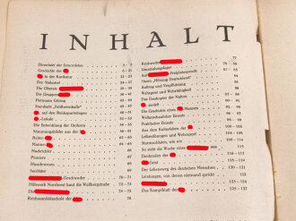 "Geschichte der SA" Großformatiges Bilderbuch mit 127 Seiten, ein Bildnis des Stabchef lose innliegend. Maße 26 x 36cm