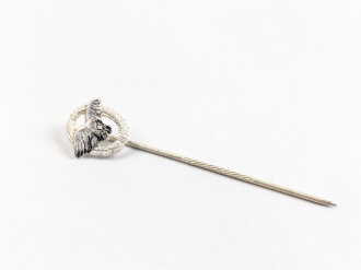 Luftwaffe Beobachterabzeichen, Miniatur 11mm, Ausführung nach dem Ordensgesetz von 1957 ohne Hakenkreuz. Sie erhalten ein ( 1 ) Stück aus altem Herstellerbestand