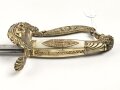 Bayern, Degen für Staatsbeamte. Ausführung mit gekröntem Monogramm " M "  . Die Klinge allem Anschein nach älter, das Griffmonogramm bei Herrscherwechsel getauscht. Guter Gesamtzustand, die Scheide fehlt