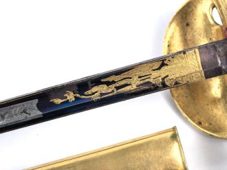 Bayern, Degen für Staatsbeamte. Ausführung mit gekröntem Monogramm " M "  . Die beidseitig gebläute Klinge allem Anschein nach älter, das Griffmonogramm bei Herrscherwechsel getauscht. Guter Gesamtzustand, die Scheide fehlt #1