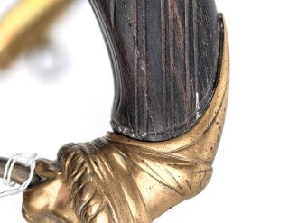 Bayern, Infanterie Offizier Säbel Modell 1836 . Beidseitig geäzte Klinge, ungereinigt. Das Griffstück mit leichtem Spiel, die Scheide nachlackiert, sonst guter Gesamtzustand.