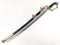 Bayern, Infanterie Offizier Säbel Modell 1836 . Beidseitig geäzte Klinge, ungereinigt. Das Griffstück mit leichtem Spiel, die Scheide nachlackiert, sonst guter Gesamtzustand.