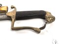 Bayern, Infanterie Offizier Säbel Modell 1836 . Beidseitig geäzte Klinge, ungereinigt. Das Griffstück mit leichtem Spiel, die Scheide nachlackiert, sonst guter Gesamtzustand.