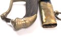 Bayern, Infanterie Offizier Säbel Modell 1836 . Beidseitig geäzte Klinge, ungereinigt. Das Griffstück mit leichtem Spiel, die Scheide nachlackiert, sonst guter Gesamtzustand.
