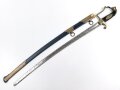 Bayern, Infanterie Offizier Säbel Modell 1836 . Beidseitig geäzte Klinge, ungereinigt. Das Griffstück mit leichtem Spiel, die Scheide nachlackiert, sonst guter Gesamtzustand.