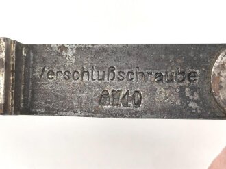 Schlüssel für die Schlagbolzenschraube für 80 mm Granatwerfer 34 der Wehrmacht, datiert 1940