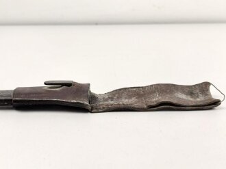 Österreich k.u.k., Seitengewehr Mannlicher Modell 1895 für Unteroffiziere. Im Koppelschuh. Auf der Griffschale Emblem " "der Heimat treu"