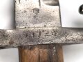 Österreich k.u.k., Seitengewehr Mannlicher Modell 1895 für Unteroffiziere. Im Koppelschuh. Auf der Griffschale Emblem " "der Heimat treu"
