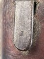 Österreich k.u.k., Seitengewehr Mannlicher Modell 1895 für Unteroffiziere. Im Koppelschuh. Auf der Griffschale Emblem " "der Heimat treu"