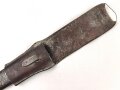 Österreich k.u.k., Seitengewehr Mannlicher Modell 1895 für Unteroffiziere. Im Koppelschuh. Auf der Griffschale Emblem " "der Heimat treu"