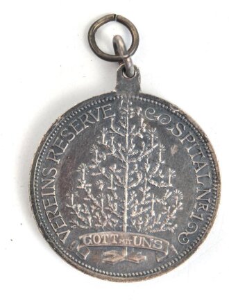 Österreich k.u.k., tragbare Erinnerungsmedaille "Weihnachten 1915" "Vereins Reserve Spital Nr.1" Durchmesser 27mm
