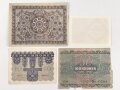 Österreich , vier Banknoten aus den 1920iger Jahren