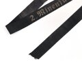 Kriegsmarine, Mützenband " 2.Minensuchhalbflottille" Gesamtlänge 148cm