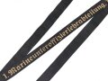 Kriegsmarine, Mützenband " 1.Marineunteroffizierlehrabteilung"  Länge knapp 150cm
