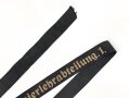 Kriegsmarine, Mützenband " 1.Marineunteroffizierlehrabteilung"  Länge knapp 150cm