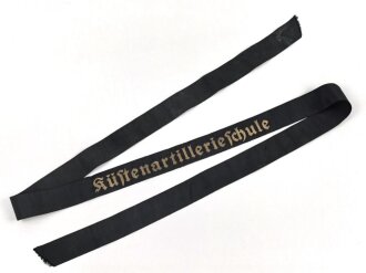 Kriegsmarine, Mützenband " Küstenartillerieschule" Länge 150cm