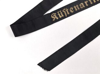 Kriegsmarine, Mützenband " Küstenartillerieschule" Länge 150cm