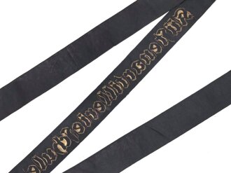 Kriegsmarine, Mützenband " Küstenartillerieschule" Länge 150cm