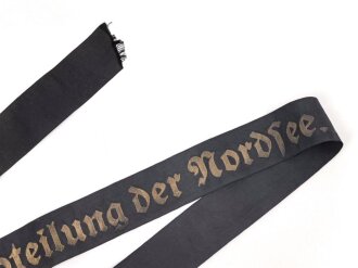Kriegsmarine, Mützenband " 1.Schiffsstammabteilung der Nordsee" Länge 118cm