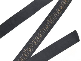Kriegsmarine, Mützenband " 2.Marineartillerieabteilung " Länge 101cm