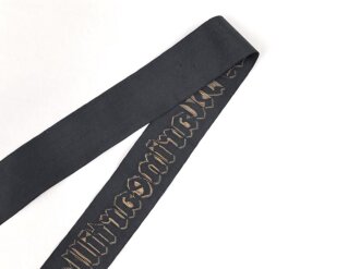 Kriegsmarine, Mützenband " 2.Marineartillerieabteilung " Länge 101cm
